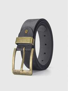 1 buc Curea din piele PU de înaltă calitate pentru bărbați, cu cataramă metalică retro, curea pentru agrement, curea de afaceri, accesoriu la modă pentru bărbați, curea de designer, mărime mare, pentru cadouri ideale