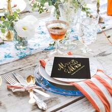 100 Count 5x5 Folded Wedding Napkins – 3-Ply Gold Foil Cocktail Napkins For Bridal Showers, Anniversaries & Dinner Gatherings