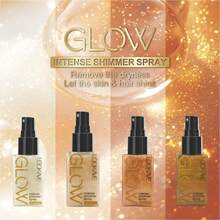 Iluminador líquido brillante y spray de brillo corporal, tono dorado-bronce de champán, apto para todos los tonos de piel beige claro, regalo de Navidad y Día de la Madre