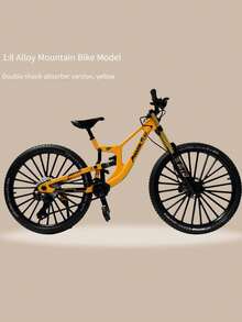 Upgraded Dual Shock Absorber Alloy Downhill Soft Tail Mountain Bike, Unisex Mountain Bike Model Ornament