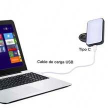 Luz de relleno LED para teléfono portátil de 3 modos de iluminación, Mini luz de relleno recargable con clip para selfie - Negro - Ver 6