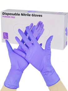 Pink, Disposable Nitrile Gloves, Powder-Free Latex-Free Gloves, Durable Household Cleaning Gloves, Waterproof Gloves, Suitable For Kitchen, Hair Dyeing, Beauty Salon, Waterproof, Anti-Static, Durable, Black, White, Pink, Blue, Green, Transparent, Purple Disposable Gloves Optional (Without Box)