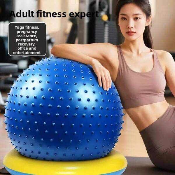 Massage Yoga Ball, Pilates Ball, Massage Large Ball With Bumps, Yoga Training Large , Home Fitness Massage Tactile Anti-Slip