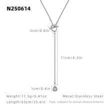 1 件可调节 Y 形项链，18K 镀金不锈钢，高端简约毛衣项链，适合女性场合、日常佩戴、生日/圣诞节/公司礼物