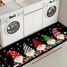 1pc Home Decor, Truck & Christmas Tree Pattern Printed, Christmas, Christmas Gift, Christmas Decoration, Diatomite Kitchen Carpet, Kitchen Mat, Rug, Rectangle Carpet, Suitable For Living Room, Bedroom, Hallway, Bathroom, Laundry Room - Polyester Carpet, For Indoor And Outdoor Home Decor - Multicolor - View 16
