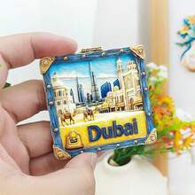 1pc Resin UAE Abu Dhabi Saudi Presidential Palace Desert Rose Eagle Camel Fridge Magnet, Meaningful Creative Gift For Travel Souvenir, Home Decor For Office, Bedroom, Kitchen - Multicolor - View 10