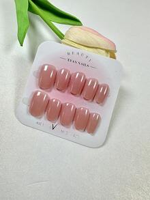 10 Peças Conjunto de Unhas Postiças Curtas Quadradas Brilhantes, Design de Olho de Gato Rosa com Borda Alegre, Unhas Postiças Reutilizáveis para Mulheres e Meninas, Unhas Falsas de Olho de Gato Fofas e Curtas, Suprimentos de Unhas
