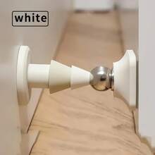 1pc Magnetic Door Stopper - Hassle-Free Hole Free Design, Anti-Collision Silicone For Toilet & Home, Strong Silent Magnetic Hold, Perfect Touching Suction For Noiseless Operation - 1PCS Trắng - Xem 2