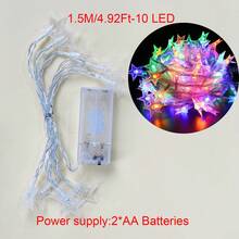 1pc 4.92/9.84/19.68ft LED Star String Lights, Battery Powered Star Fairy Lights, Home Decor Bedroom Decor Wall Decor Room Decor Wedding Decor For Indoor Home Decoration, Wedding Scene Decor, Bedroom Wall Decor, Living Room Festival Atmosphere, Romantic Star Lights - Transparent Stars - View 18