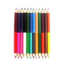1pc Softened Poplar Birch HB Colored Drawing Double-Color Pencil Creative Stationery For Elementary School Students - Multicolor - View 3