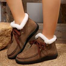 Lässige, vielseitige, warme, thermisch gefütterte, bequeme Damen Knöchelstiefel