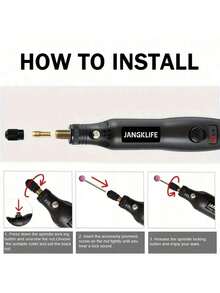 JANGKLIFE迷你电钻及旋转工具套装 - 36件配件套装，带软轴，USB充电，3档速度，适用于DIY工艺品制作、手工制作、多功能工具