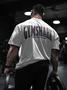 Men Casual Round Neck Short Sleeve 100% Cotton T-Shirt, Summer Vacation Top, Funny Graphic Tees, Y2K Street Wear, Gifts For Boyfriend And Husband - 白色 - 查看 1