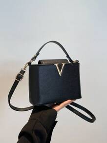 Geantă de mână de lux pentru femei, geantă de marcă, culoare solidă, geantă tote de înaltă calitate, 2025, geantă de umăr versatilă la modă, geantă de mână la modă, capacitate mare, geantă mare nouă, articol asortat INS, geantă tote de nișă în stil retro casual, geantă crossbody lucioasă de înaltă calitate, simplă, cu același stil, cu celebrități, geantă crossbody de vară 2025, geantă elegantă nouă cu model de crocodil, capacitate mare, geantă de femeie personalizată cu textură la modă, geantă de pernă