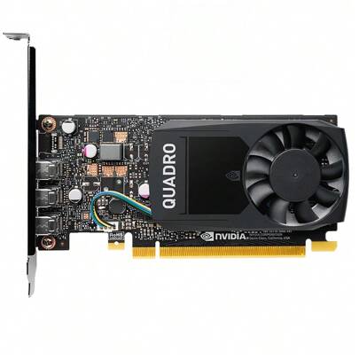 Nvidia Tarjeta gráfica profesional de nivel de entrada Quadro P400 2GB GDDR5, de altura completa de una sola ranura, visualización de triple pantalla 4K (3x MiniDP), para diseño CAD 2D, pantallas estáticas, visualización médica (embalaje industrial)