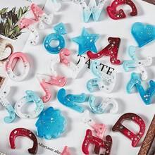 168 件正面字母树脂模具套件，包括用于制作钥匙扣的字母和装饰环氧树脂模具，配有 1 个手钻、2 个钻头和 164 个钥匙扣耗材 - 彩色 - 查看 3