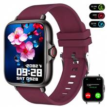 2.01" Full Touch Screen Smart Watch, Unisex Silicone Band Fitness Tracker, Pedometer, Calorie Counter, Multiple Sports Modes, Alarm, Call & Message Reminder, Compatible With Android & IOS, Fashionable Gift For Men/Women