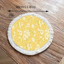 1/4/6 pièces Nappes de table en lin à franges, sets de table imprimés lavables, tapis de protection de surface, nappes de table d'intérieur et d'extérieur, convient pour les fêtes, la décoration de cuisine