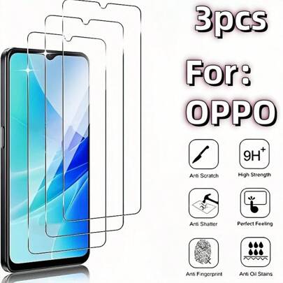3 件适用于：OPPO 手机屏幕保护膜，适用于：OPPO Reno13 F、OPPO Reno13、OPPO Reno12 F 5G、OPPO Reno12 F 4G、OPPO Reno11 F、OPPO Reno8 T 4G、OPPO A80 5G、OPPO A60 5G、OPPO A60 4G，钢化玻璃，手机屏幕保护膜，手机保护膜，手机玻璃膜，手机屏幕保护膜，手机屏幕保护膜，手机显示屏保护膜，手机屏幕盖屏幕保护必需品，适用于日常防护、办公室、家用手机配件防水防震防摔防摔防刮防指纹全覆盖