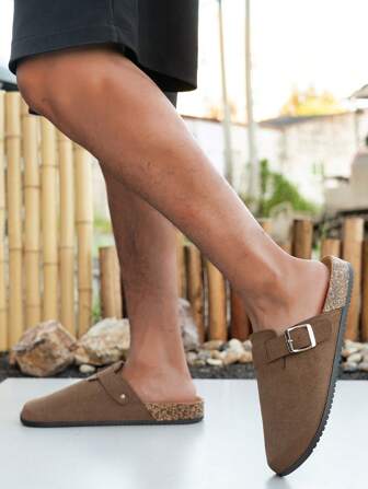 Fashionable Versatile Flat Slide Sandals, Slip-On Single Buckle Design, Comfortable For Indoor/Outdoor, Vacation, Casual Wear, Suitable For Men And Women, Customizable