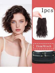 Extensiones de cabello con clip de fibra sintética resistente al calor con ondas de agua de 6-18 pulgadas para cabello ralo, para volumen instantáneo en las raíces (uso diario/fiesta)