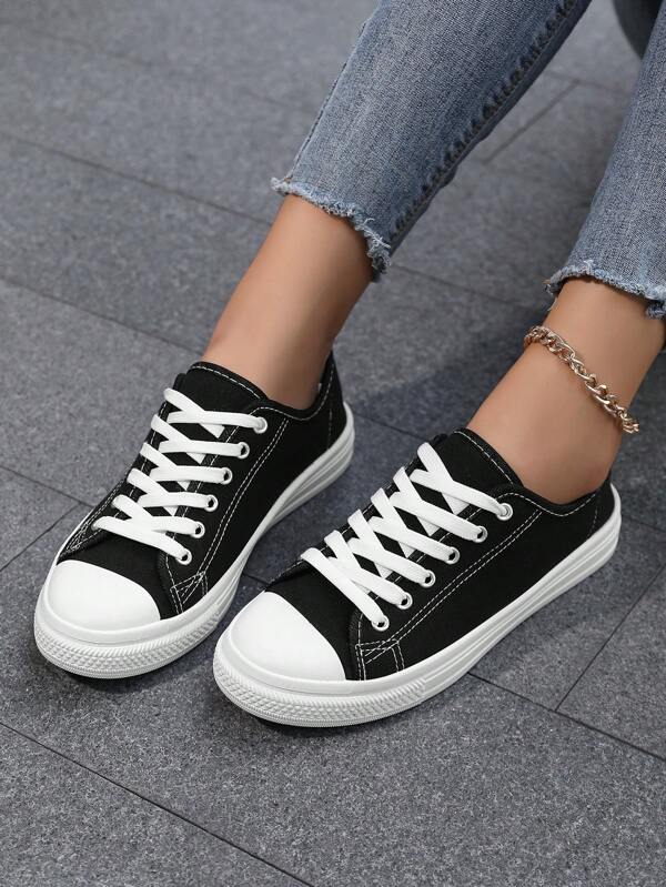 Damen Mode Loafers, lässige bequeme Schnürsneaker für Studenten