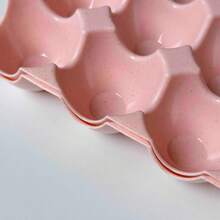 Conjunto de 2 piezas, 24  cuadrículas /pieza, caja de almacenamiento de huevos, recipiente de almacenamiento de huevos para refrigerador, caja de preservación de alimentos de cocina, soporte de huevos creativo,  soporte de huevos apilable transparente para almacenamiento y organización de cocina, material de contacto, seguro y fácil de limpiar , Navidad - Azul - Ver 5