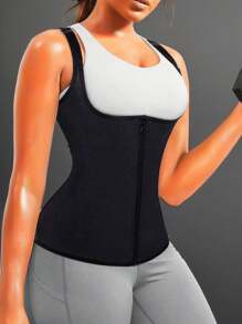 1 Piece Of, Waist Trainer Tummy Control, Walst Trainer, Corset, Women's Waist Training Belt, Waist Belt Trimmer, Sauna Waist Belt, Sports Waist Belt, Waist Belt, Waist Belt, Waist Shaping Belt, Abdominal Trainer, Sweatshirt Suitable For Daily Exercise, Shaping Clothes, Quickly Burning Fat, Wearing A Better Figure - Black - View 5