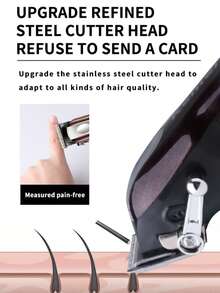Kemei KM-233 Cordless Hair Clippers For Men Professional,Rechareable Hair Beard Timmer For Men With LCD Dispaly,R-TYPE BLADE Dustment Of The Cutter Head,Electric Razor Beard Shavers Gift For Men,USB Type-C - Multicolor - View 10