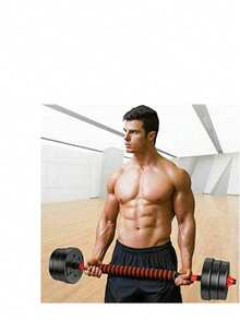 Dumbbell Weights Set 30KG,Barbell Set With Connecting Rod,Adjustable Lifting Training Set For Workout Training, Perfect For Man/Women Bodybuilding - Black - View 5