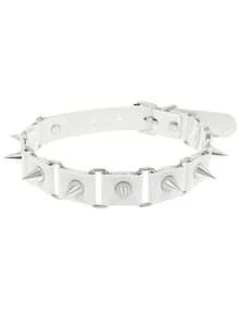 1 Peça Vintage Doce Legal Colar Gargantilha Choker de Rebite Hip Hop Harajuku Gothic Club Preto Colar de Couro PU Torques Jóias, Halloween