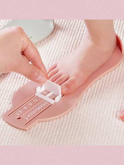 1 Durable Baby Foot Measuring Device, Plastic Foot Measuring Ruler, Suitable For 0-8-Year-Old Babies, Children And Infants To Measure Their Feet, And Necessary Shoe Size Tools For Buying Shoes.