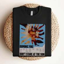 180g Pure Cotton Dominic Fike Don't Stare At The Sun Tour City 2023 T Shirt Full Size S-5XL 1T342 Unisex Comfortable Slightly Streetwear Designer Clothes Graphic Fashion Summer Casual Stylish Stretched For Women Versatile Top For Everyday Wear Print Round Neck Short Sleeve Breathable Soft Men