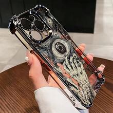 Funda de Teléfono con Graffiti de Ojo de Diablo de Dibujos Animados Compatible con iPhone 16 15 14 13 12 11 Pro Max X XR XS MAX 8 7 Plus, Cubierta Protectora de Gel Suave Transparente a Prueba de Golpes - Mezcla de colores - Ver 2