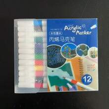 12/24/36/48/60/80色丙烯颜料马克笔套装，防水，适用于美术工艺、DIY项目、专业艺术家、学生、办公及学校用品，返校季必备 - 彩色 - 查看 20