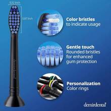 Replament Heads  Compatible With Philips Sonicare Replament Heads  Medium Replament Toothbrush Head  Replas HX6015/03 SimplyClean Toothbrush Heads  Black  8 Pack