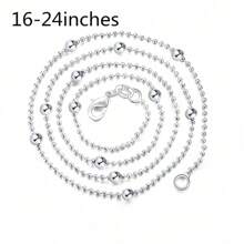 1 szt. 925 srebro 16-24 cali wykwintny modny łańcuszek koralikowy naszyjnik z łańcuszkiem obojczyka dla kobiet urok prezent na wesele biżuteria akcesoria