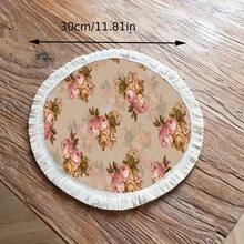 1/4/6 pièces Nappes de table en lin à franges, sets de table imprimés lavables, tapis de protection de surface, nappes de table d'intérieur et d'extérieur, convient pour les fêtes, la décoration de cuisine