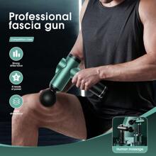 1支按摩枪，深层组织背部按摩器，强力冲击式按摩枪，旅行按摩器，便携式冲击波电动肌肉按摩器，颈部按摩器，99档速度调节，液晶显示屏，8个可更换按摩头，便携式手持健身器材，适合家庭和办公室使用，缓解肌肉紧张