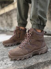 بوت المشي لمسافات قصيرة الرياضية الخفيفة الوزن متعددة الاستخدامات للرجال، بوت رياضية للتدريب والاستخدام اليومي، بوت تريكينج - بني - مشاهدة 3