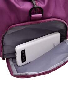 新款大容量多功能旅行包，奶牛印花，斑马印花，字母，棋盘格，豹纹，男女通用，学生，时尚休闲包，情侣旅行包，情人节礼物，旅行背包，夏季，随身携带，过夜包，行李箱，带鞋隔层，可折叠，可扩展，多功能，拉链，商务旅行，旅行度假，背包，返校，行李旅行度假包行李箱旅行必需品女士旅行包 - 粉色 - 查看 7