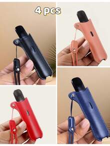 Estojo/Capa Protetora para Cigarro Eletrônico, com Cordão para Pescoço, Adequado para Cigarro Eletrônico RELX, Feito em Couro com Textura de Pele de Carneiro, Resistente ao Desgaste e a Arranhões, Ideal para Negócios, Acessórios para Fumantes, Armazenamento de Cigarros, Estojo para Cigarros, Presentes