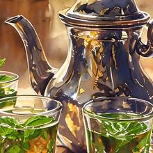 1 件/套摩洛哥茶壶摩洛哥墙壁艺术波西米亚风格绘画，Warecolor 文化地中海装饰印刷品，马拉喀什艺术海报印刷品摩洛哥装饰，无框 - 彩色 - 查看 3