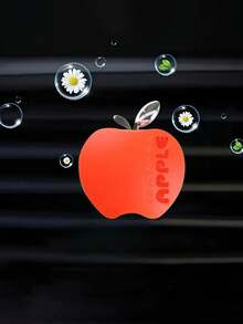1 pieza Ambientador de coche con diseño de manzana colorida - Clip decorativo para rejilla de ventilación, diseño lindo, adecuado para el interior del coche, fragancia de larga duración, agrega un toque de moda a cualquier vehículo - Multicolor - Ver 4