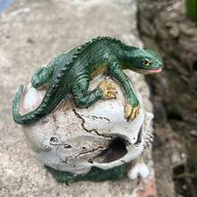 1 Stück Schädel Harz Handwerk Dekoration, Accessoire für Feiertagsstimmung