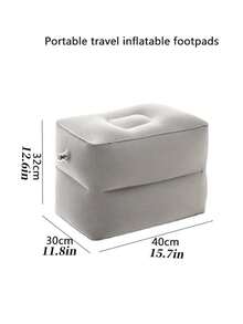 双层/单层充气脚凳，随时充气，可折叠，方便携带，使用方便 - 淺灰色 - 查看 1