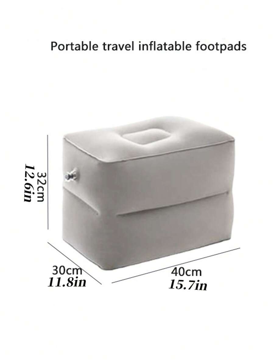 双层/单层充气脚凳，随时充气，可折叠，方便携带，使用方便 - 淺灰色 - 查看 1