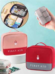 1pc Medical Organizer, Multi-Functional First Aid Bag, Medicine Pouch, First Aid Box, Medical Supplies, Multi-Layer Medicine Organizer Box, Pill Storage Box, Camping & Hiking Essential, Travel Accessory, Storage Box Medicine Box Home First Aid Kit Handbag Outdoor Large Storage Bag Medical Bag Portable Travel Medical Pack Travel First Aid Bag Medicine Storage Bag Home Medical Bag Epidemic Prevention Bag Health Bag