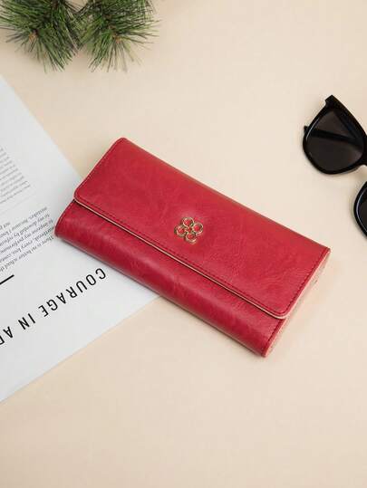 Wallet Pu For Daily Life Checkbook Cover Lightweight,Modern,Business Credit Card,ID Card,Money,Cash Business Casual Teacher's Day,Teacher Gifts,Work, Business, Commute,Travel,Holiday,Office,Vacation,For Anniversary,For Lover,For Birthday Gift,On Valentine Day,For Gift For Lady,For Female,White-Collar Workers,For Women Gift