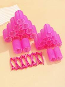 36 件/套自握卷发器套装，含 24 个卷发器和 12 个夹子，沙龙品质卷发器，适用于 DIY 发型设计，无热卷发器，美容，发型设计套装，美发工具套装，发型设计套装，发饰，发型设计工具